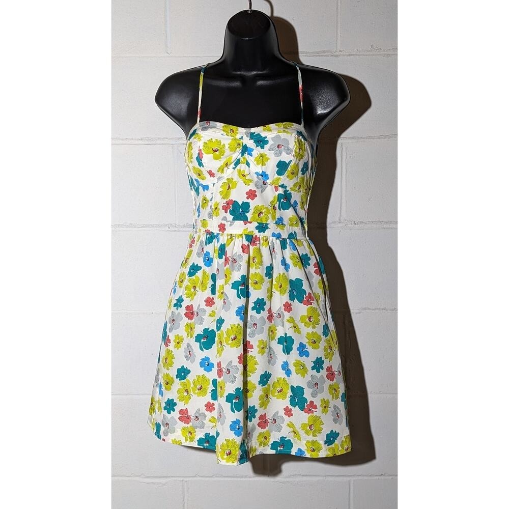 American Eagle Floral Sundress Spaghetti Strap A-line Summer Dress Xsmall 0